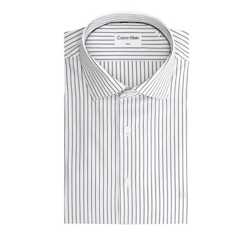 calvin klein THERMO TECH STRIPE FITTED HEMD