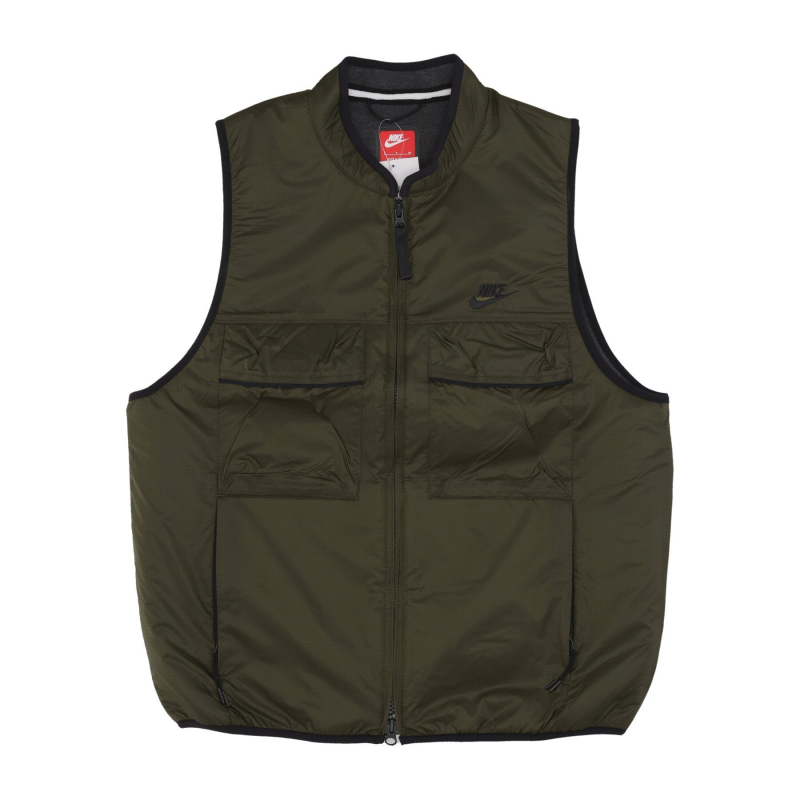 Herren Tech Fleece Utility-Weste Cargo Khaki/schwarz