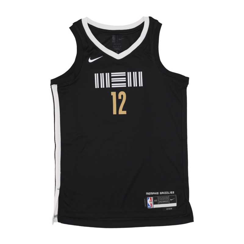 Herren-Basketball-Tanktop NBA City Edition 2023/24 Swingman-Trikot Nr. 12 Ja Morant Memgri Schwarz