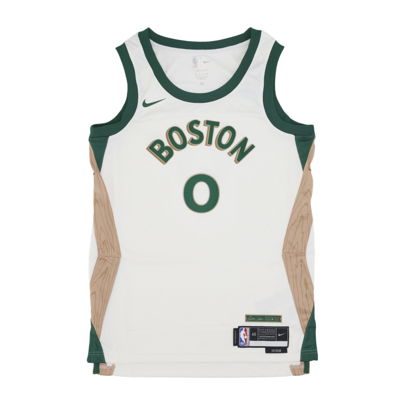 Herren-Basketball-Tanktop NBA City Edition 2023/24 Swingman-Trikot Nr. 0 Jayson Tatum Boscel Sail