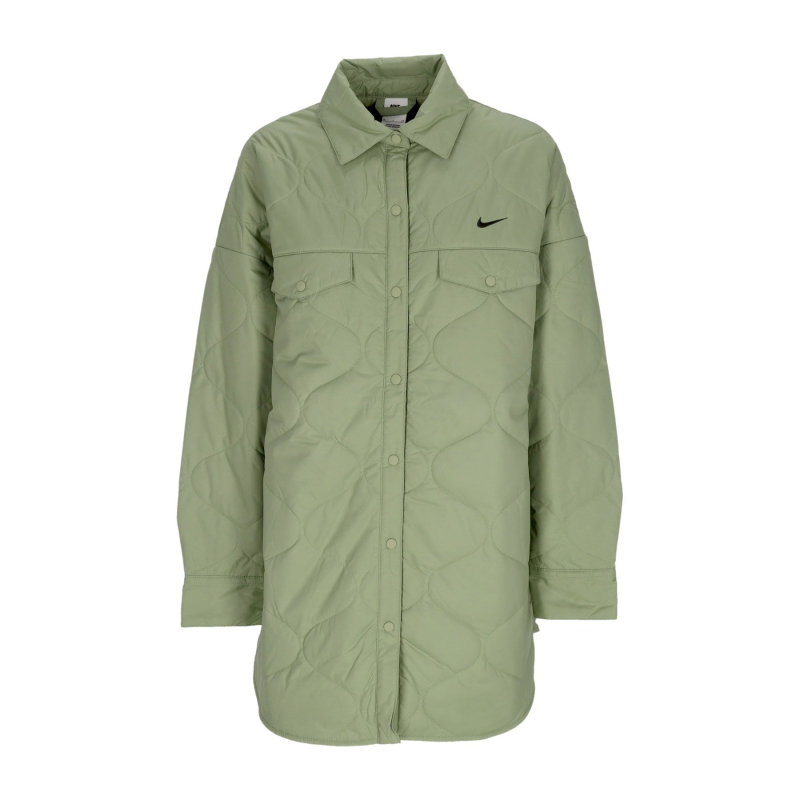 Coach-Jacke Damen W Sportswear Essentials Quilted Trench Oil Green/Schwarz