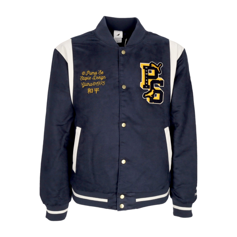 Collegejacke fur Herren, Varsity Jacket X Staple New Navy
