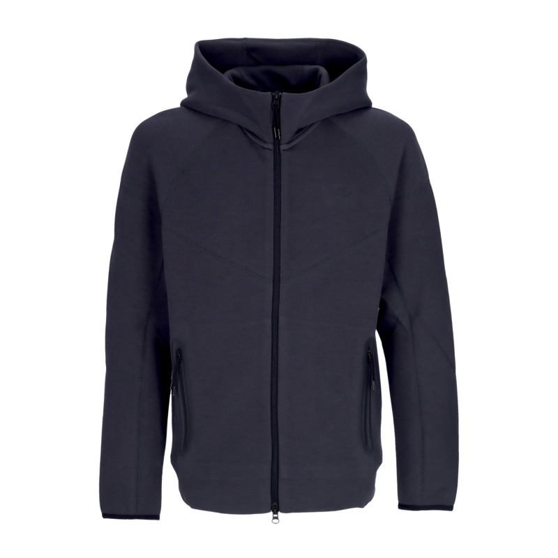 Leichtes Herren-Sweatshirt mit Kapuze und ReiBverschluss, Tech-Fleece-Windrunner-Hoodie mit durchgehendem ReiBverschluss, Anthrazit/Schwarz