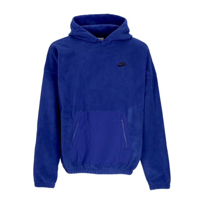 Herren Club+ Fleece Polar Hoodie Deep Royal Blue/Schwarz