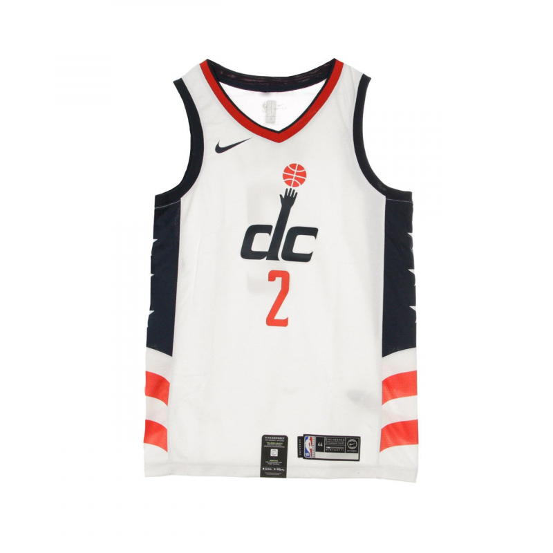 Herren-Basketball-Tanktop Nba Swingman Jersey City Edition Nr. 2 John Wall Waswiz WeiB