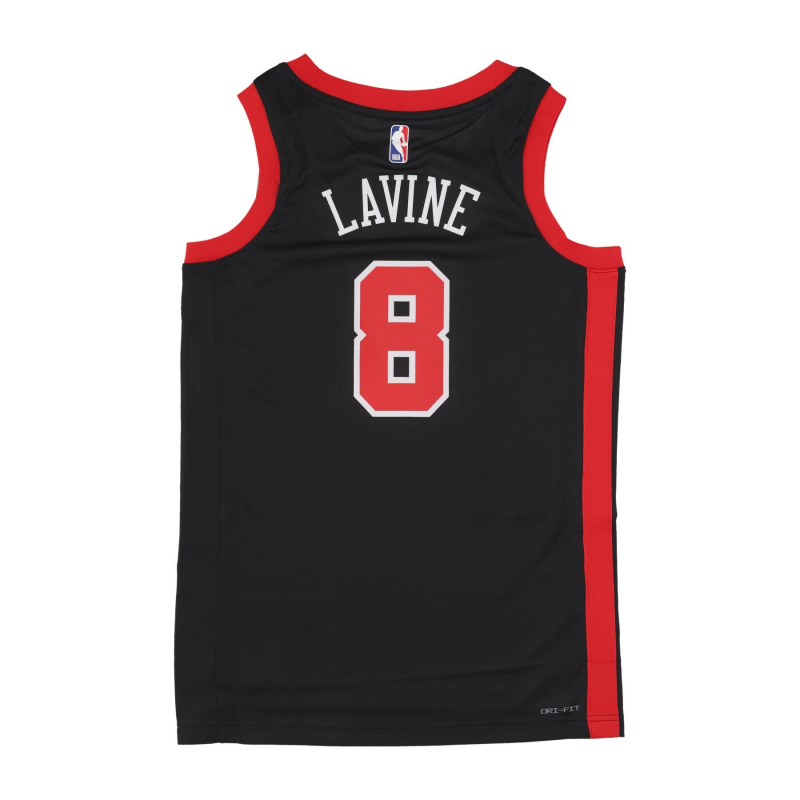 Herren-Basketball-Tanktop NBA City Edition 23 Swingman-Trikot Nr. 8 Zach Lavine Chibul Schwarz/Universitatsrot