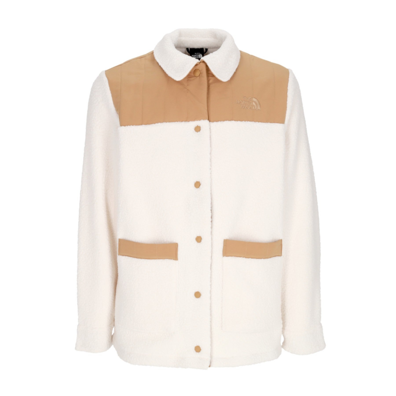 Cragmont Fleece Shacket Gardenia White/Almond Butter Damen Teddybar