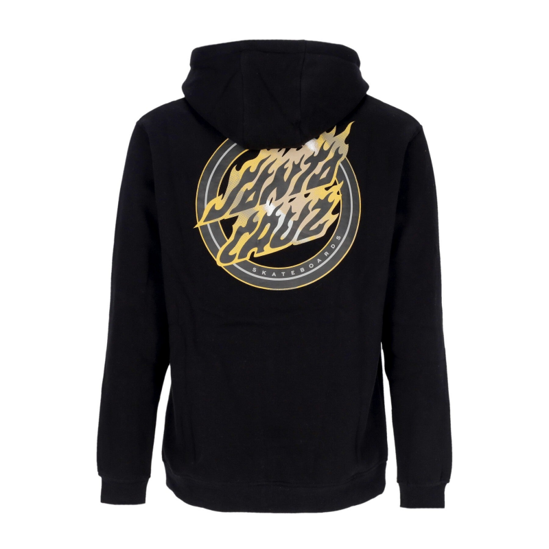 Herren Holo Flamed Dot Zip Hoodie Schwarz