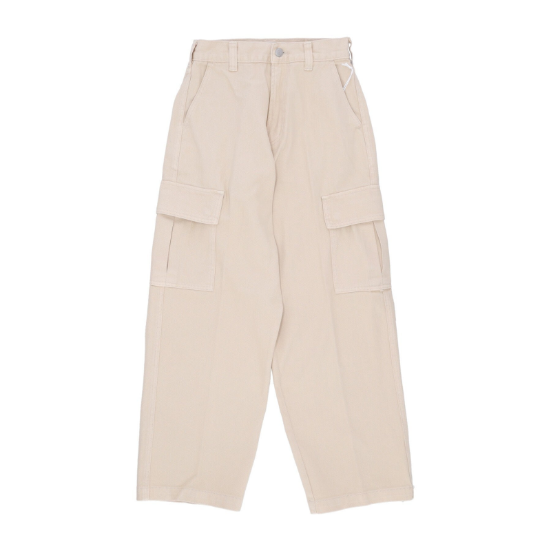 Lange Herren-Cargo-Denim-Hose mit groBer Perucke, Ton