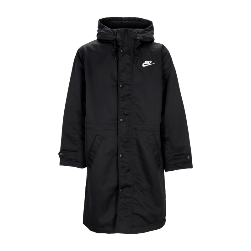 Club Stadium Parka Herren Lange Jacke Schwarz/WeiB