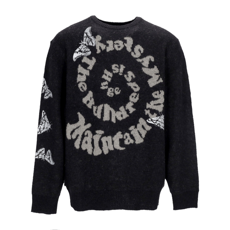 Herren-Spiralpullover Schwarz