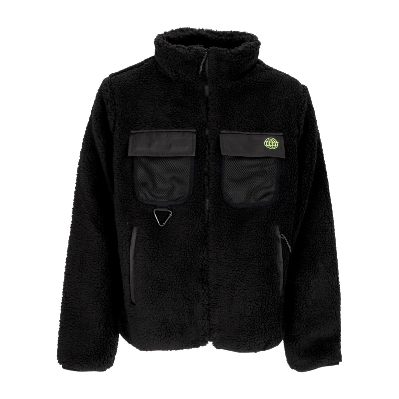 Der Mann Grob Sherpa Jacke schwarz