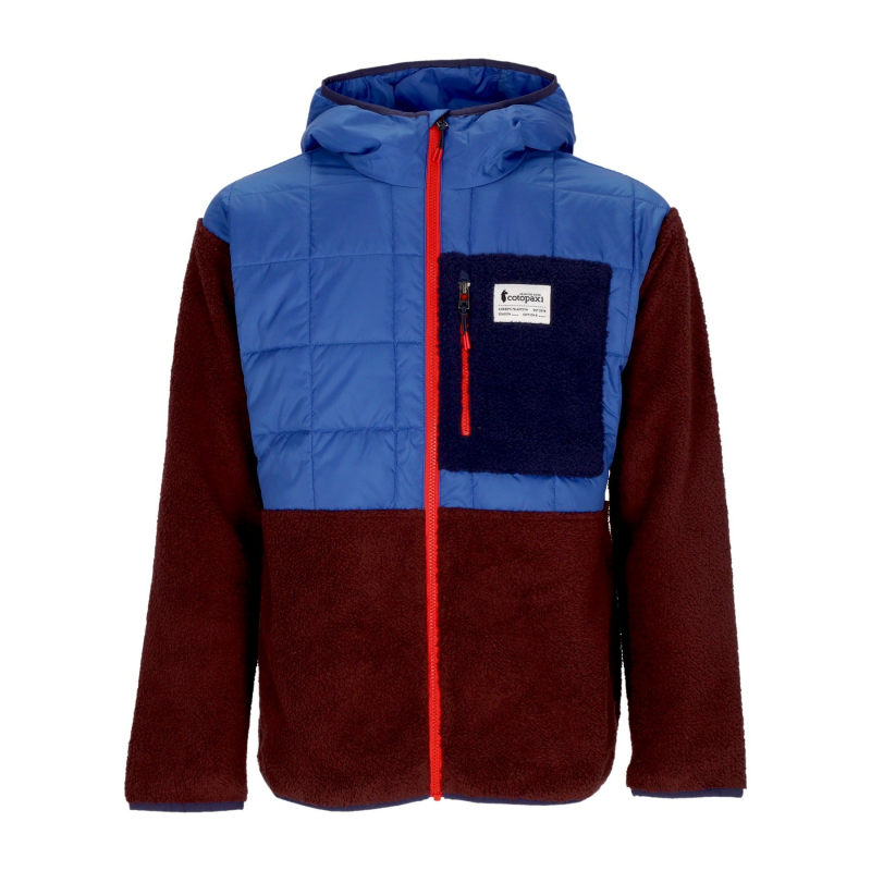 Herren Trico Hybrid Kapuzenjacke Blau Violett/Wein