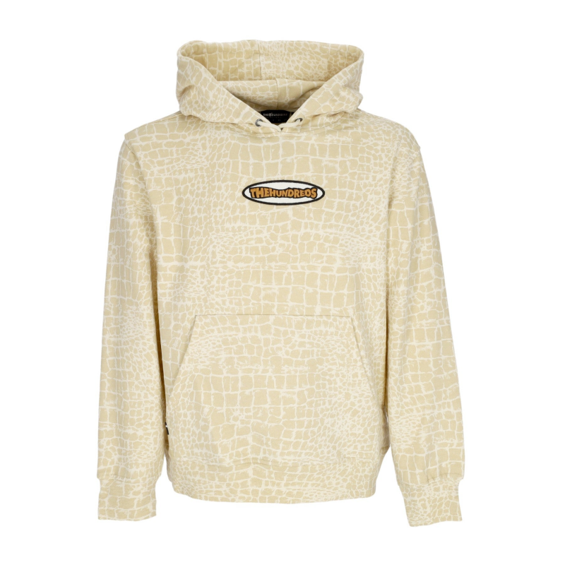 Leichtes Herren-Sweatshirt mit Kapuze und Croc-Pullover in gebrochenem WeiB