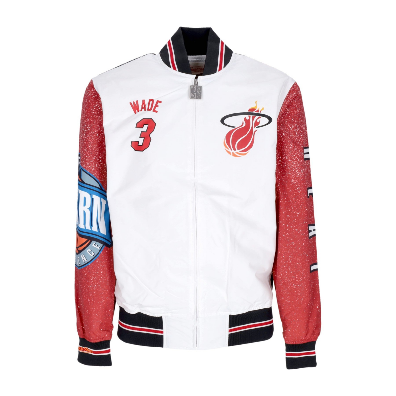 Herren Bomberjacke Nba Burst Warm Up Jacket Nr. 3 Dwyane Wade Miahea Multi/weiB