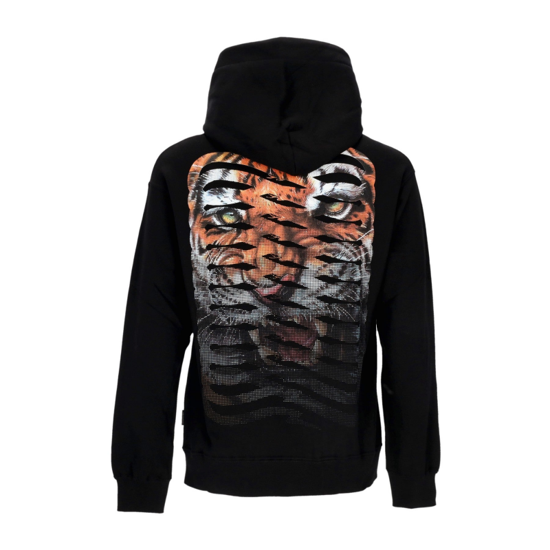 Herren Ribs Tiger Hoodie Schwarz