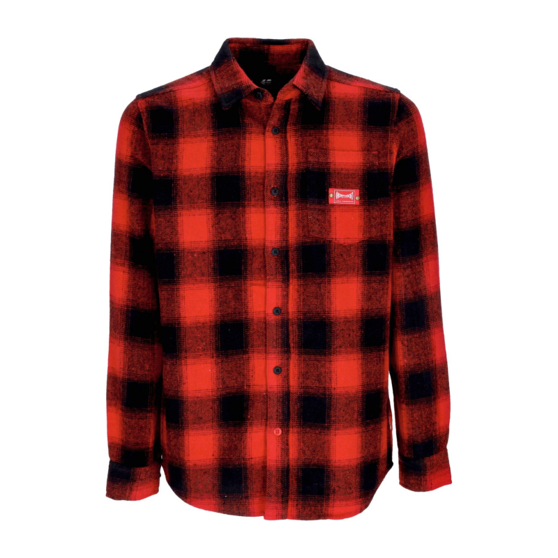 Indy Flannel X Independent Rotes Herren-Langarmshirt