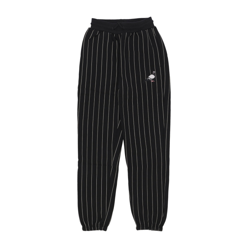 Herren-Nadelstreifen-Pigeon-Jogginghose in Schwarz