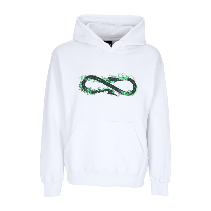 Herren Kapuzenpullover Logo Fire Hoodie WeiB