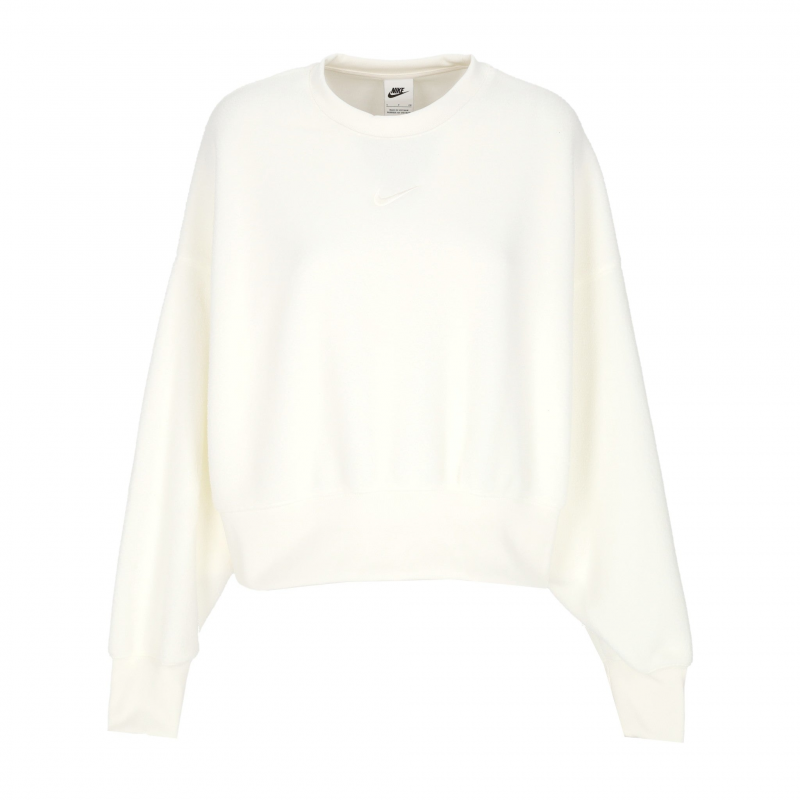 Damen-Sweatshirt mit Rundhalsausschnitt, Sportswear, Plusch-Mod, Crop, Rundhalsausschnitt, Segel/Segel