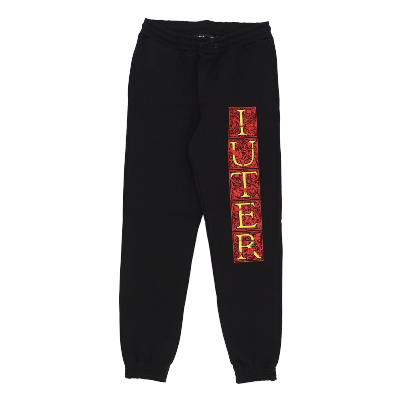 Fleece-Trainingshose fur Herren Mediolanum Sweatpant Schwarz