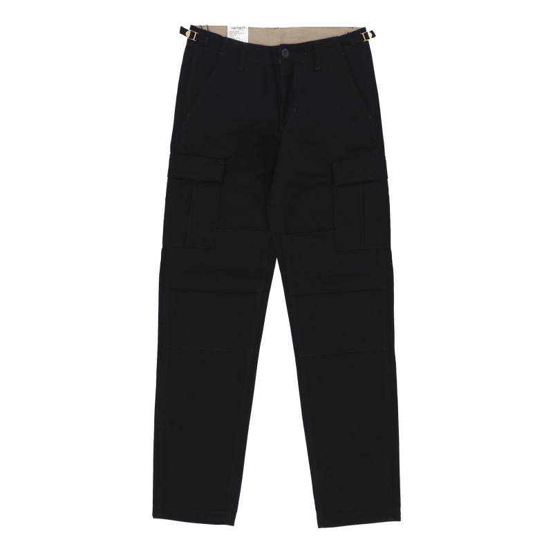 Lange Herren-Luftfahrthose, schwarz gespult