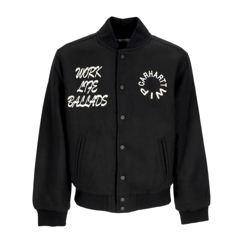 Herren Work Varsity Bomber College Jacke Schwarz
