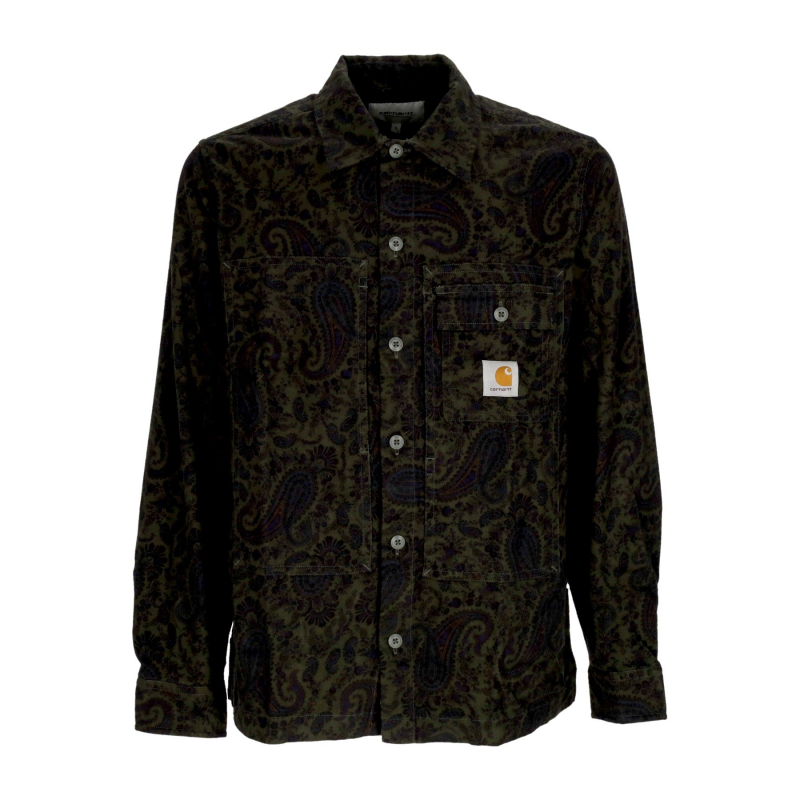 Herren Langarmshirt L/S Charter Shirt Paisley Print/Pflanze