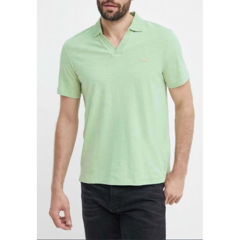 calvin klein POLO BAUMWOLLLEINEN POLO MIT OFFENEM KRAGEN