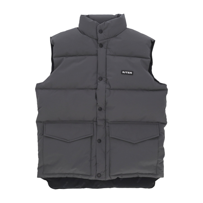Puff Vest Herren armellose Daunenjacke Dunkelgrau