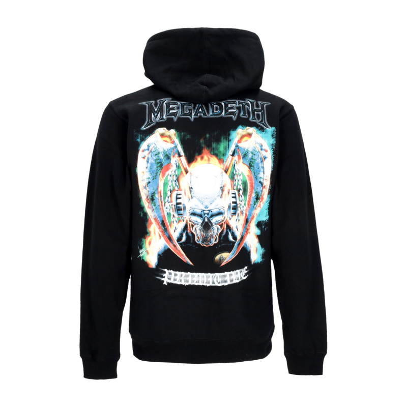 United Zip Hoodie X Megadeth Schwarzer Herren-Kapuzenpullover mit ReiBverschluss
