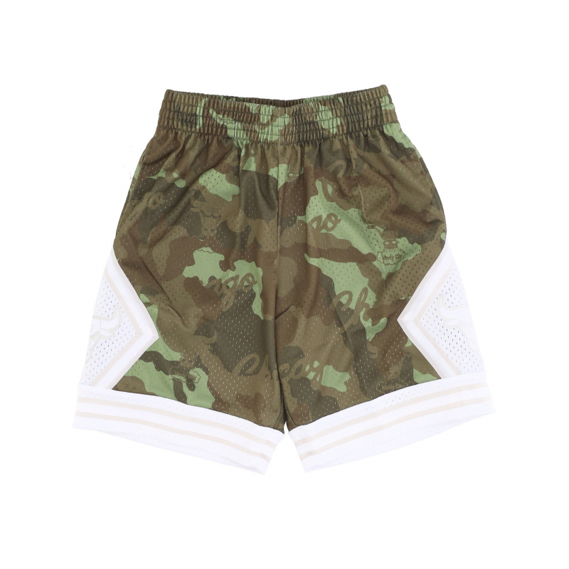 Herren-Basketballshorts Nba Ghost Green Camo Swingman Shorts Hardwood Classics Chibul