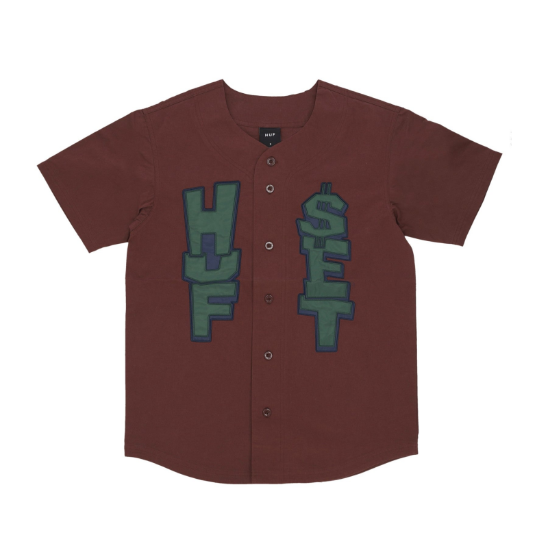 Aubergine Herren-Team-Baseball-Jersey-Knopfe-Jacke