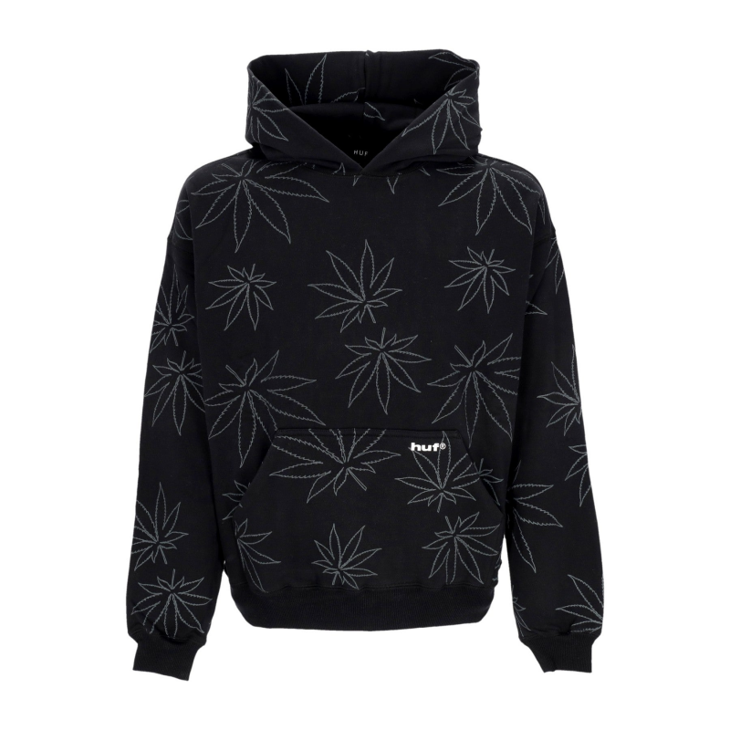 Plantlife Fleece Hoodie Schwarzer Herren Kapuzenpullover
