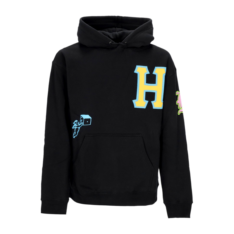 Fly Die Po Hoodie Herren Sweatshirt Schwarz