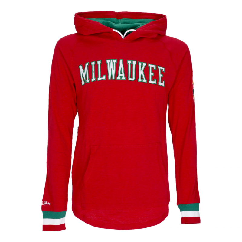 Herren Langarm-T-Shirt Nba Legendary Slub L/s Hoodie Milbuc Scarlet