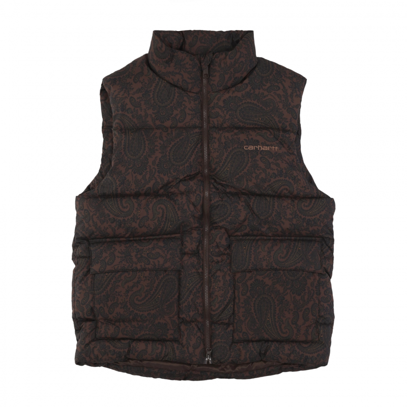 Springfield Vest Herren armellose Daunenjacke Paisley Print/buckeye/schwarz