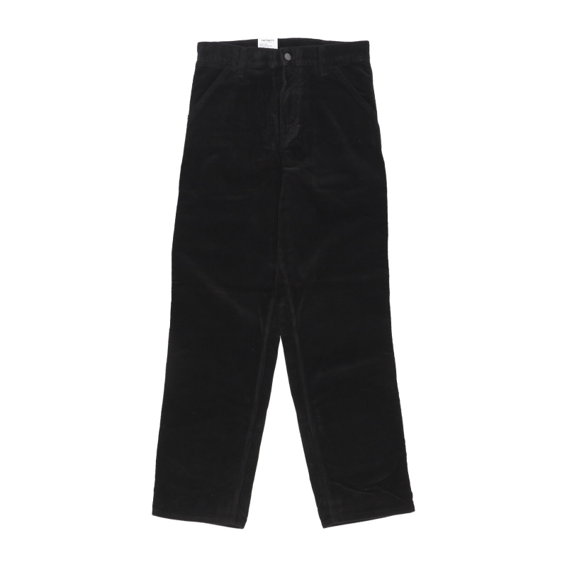 Lange Herren-Einzelkniehose, schwarz gespult