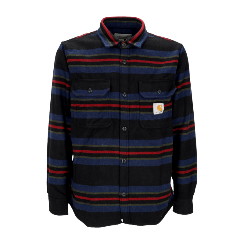 Oregon Shirt Jacket Starco Stripe/schwarzes Herren-Langarmshirt