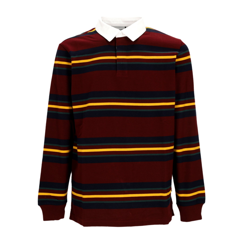 Herren-Langarmpolo L/s Oregon Rugby-Shirt Starco Stripe/Bordeaux