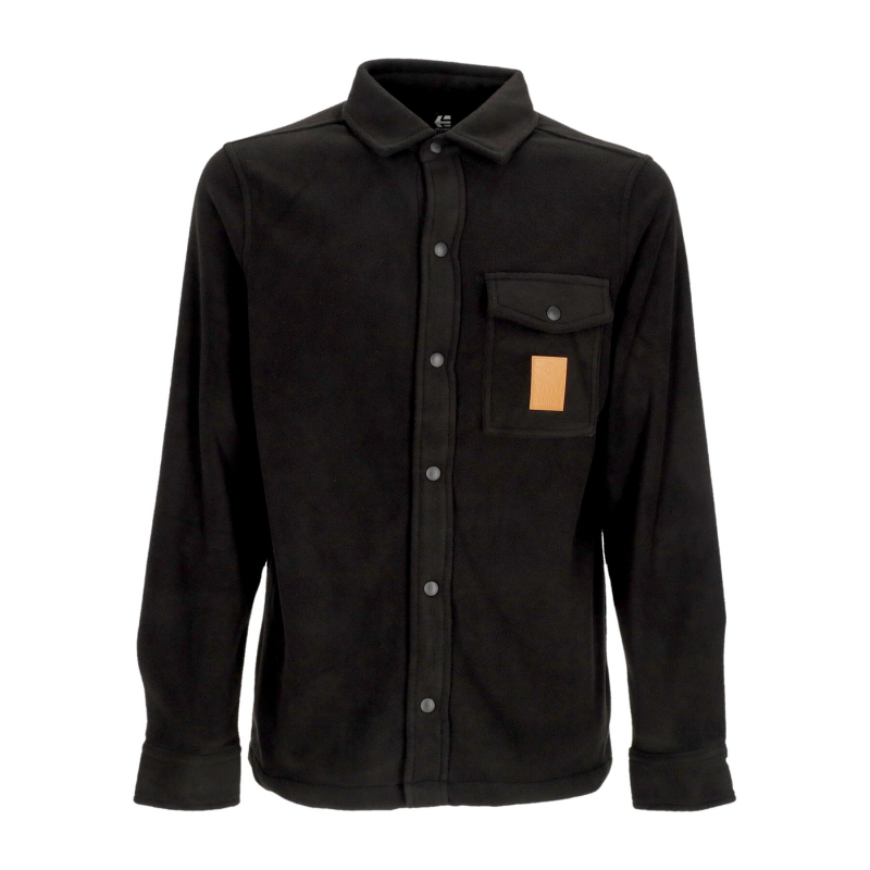 Woodsman Fleece Herren Langarmshirt Schwarz