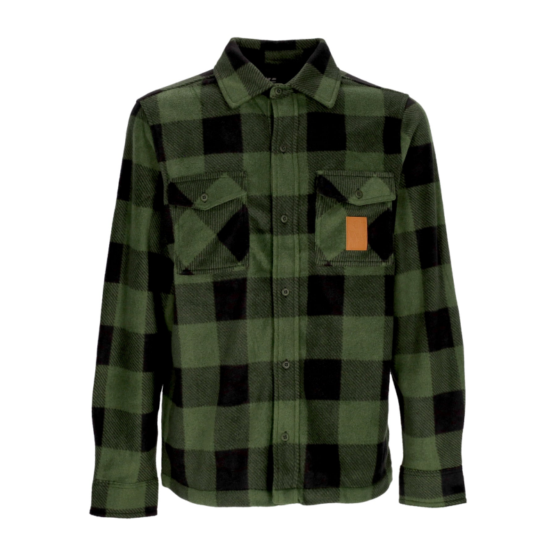 Woodsman Fleece Herren Langarmshirt Oliv