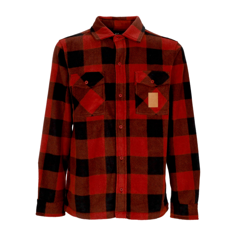 Woodsman Fleece Rust Herren-Langarmshirt
