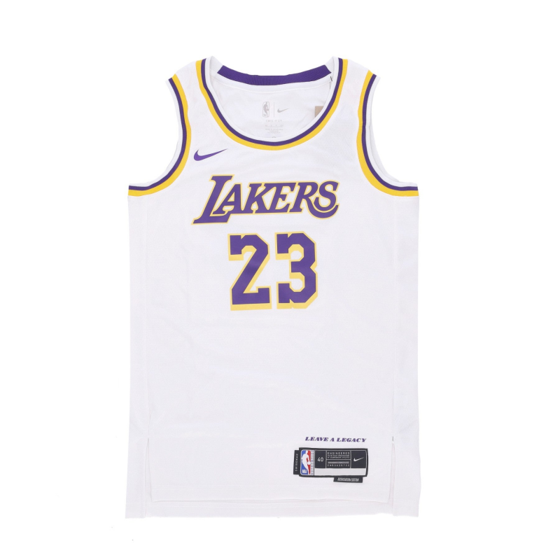 Herren-Basketball-Tanktop NBA Association 22 Dri-Fit Swingman-Trikot Nr. 23 Lebron James Loslak WeiB