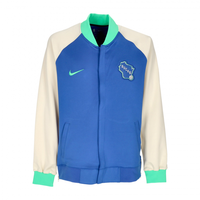 Herren College Lightweight Sweatshirt Nba City Edition Dri-fit Showtime L/s Jacke mit durchgehendem ReiBverschluss Milbuc Game Royal/Flat Opal/Green Shock