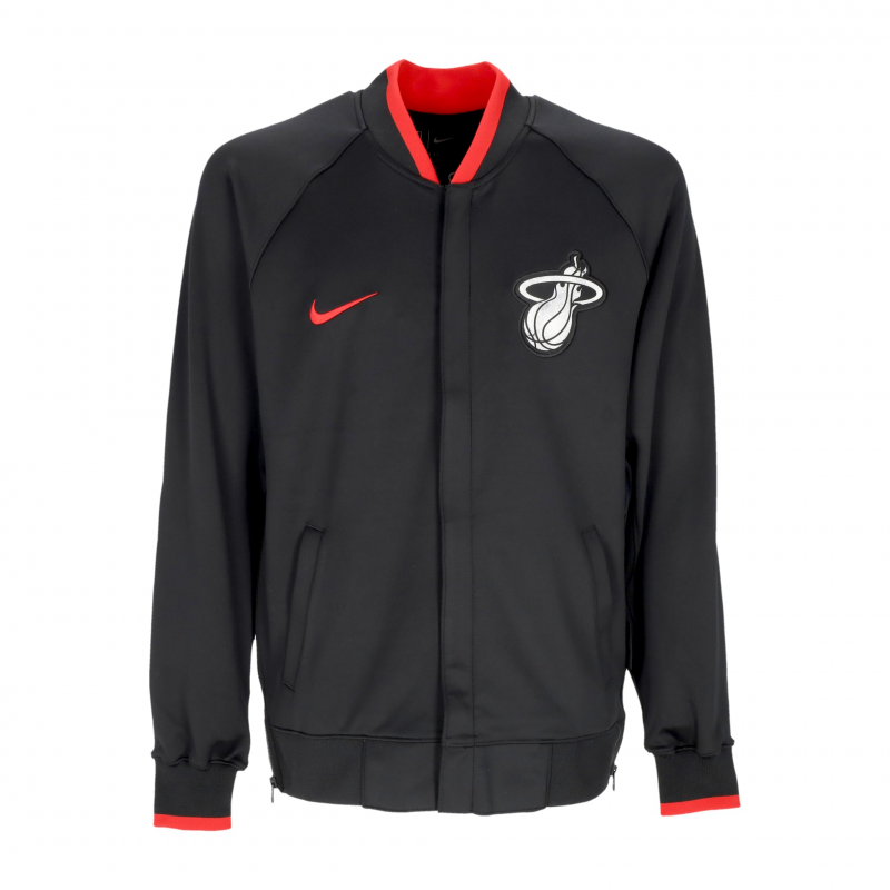 Herren College Lightweight Sweatshirt Nba City Edition Dri-fit Showtime L/s Jacke mit durchgehendem ReiBverschluss Miahea Black/fit Silver/university Red