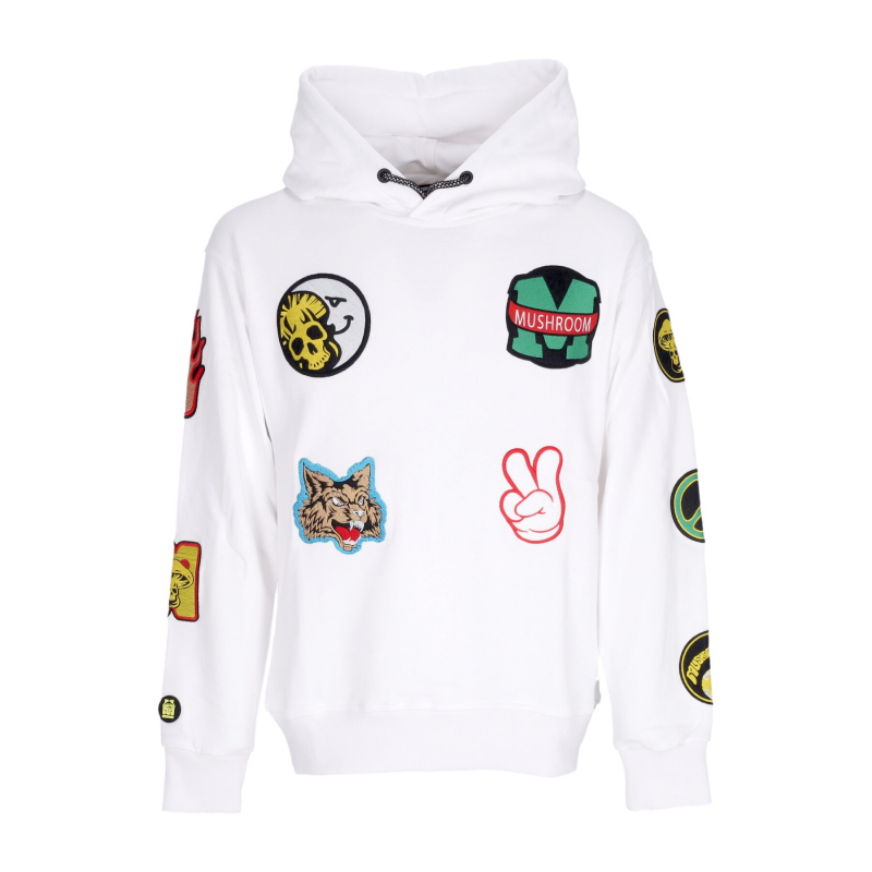 Herren Hoodie Sticker Hoodie WeiB