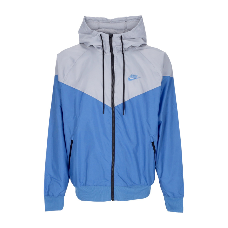 Windjacke fur Herren, gewebt, gefuttert, Windrunner-Kapuzenjacke, Sternblau/Wolfsgrau/Sternblau