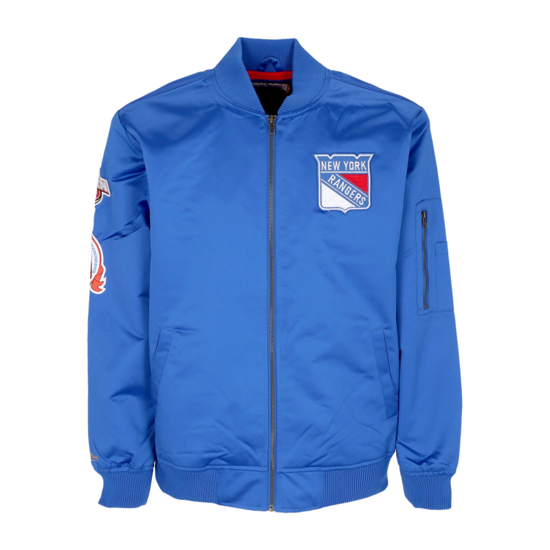 Herren Bomberjacke NHL Lightweight Satin Bomber Neyran Blue