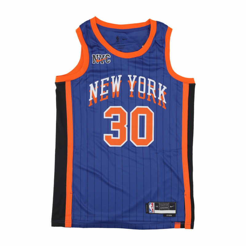 Herren-Basketball-Tanktop NBA City Edition 2023/24 Dri-Fit Swingman-Trikot Nr. 30 Julius Randle Neykni Rush Blau